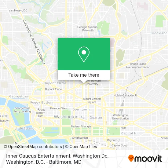 Inner Caucus Entertainment, Washington Dc map