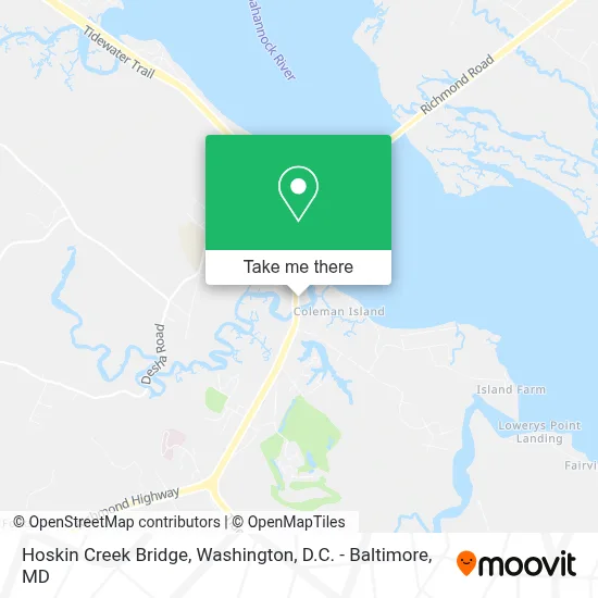 Hoskin Creek Bridge map