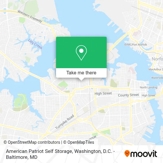 American Patriot Self Storage map