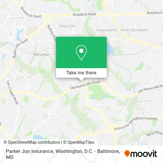Parker Jon Insurance map