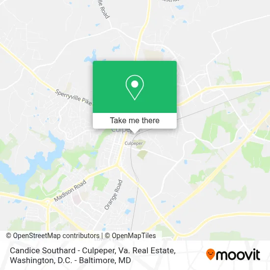 Candice Southard - Culpeper, Va. Real Estate map
