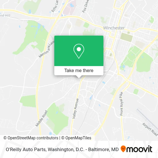 O'Reilly Auto Parts map