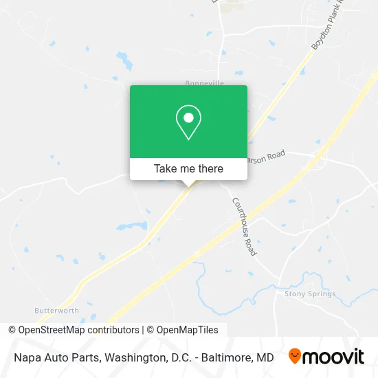 Napa Auto Parts map