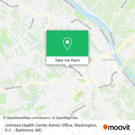 Johnson Health Center Admin Office map