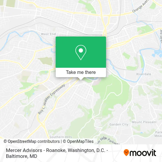 Mercer Advisors - Roanoke map