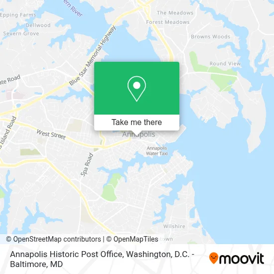 Annapolis Historic Post Office map