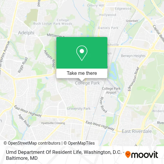 Umd Department Of Resident Life map