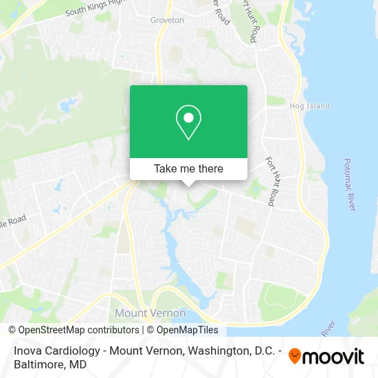 Inova Cardiology - Mount Vernon map