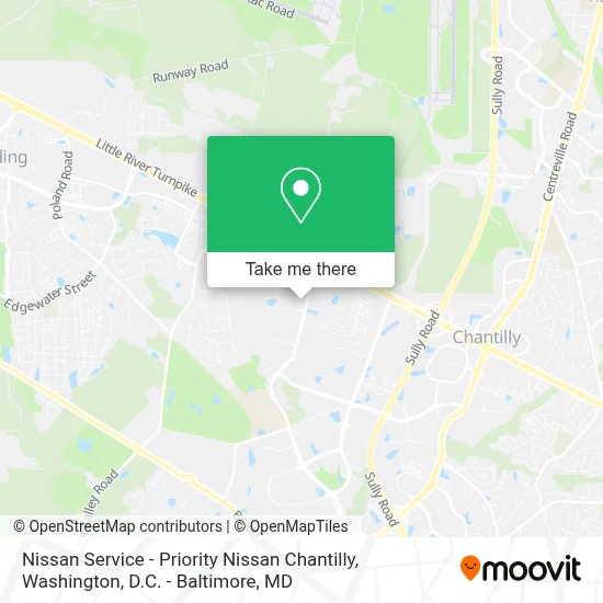 Nissan Service - Priority Nissan Chantilly map