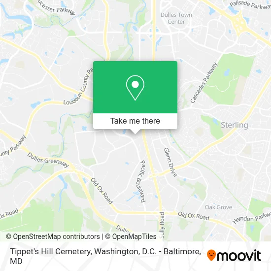 Tippet's Hill Cemetery map