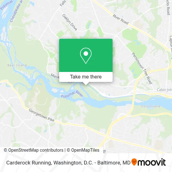 Carderock Running map