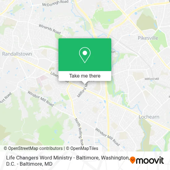 Life Changers Word Ministry - Baltimore map