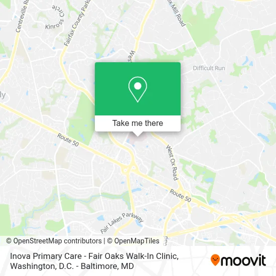 Inova Primary Care - Fair Oaks Walk-In Clinic map