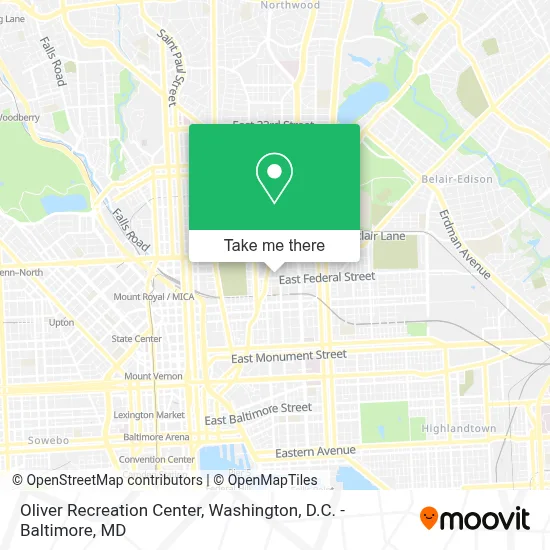 Oliver Recreation Center map