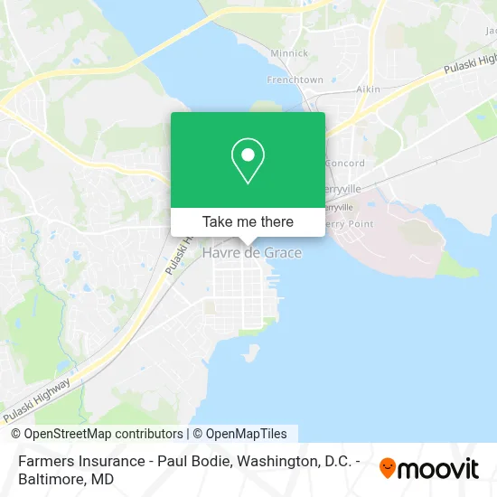 Farmers Insurance - Paul Bodie map