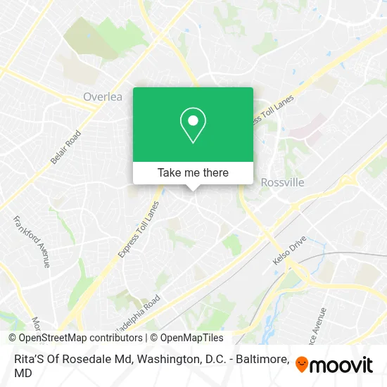 Rita’S Of Rosedale Md map