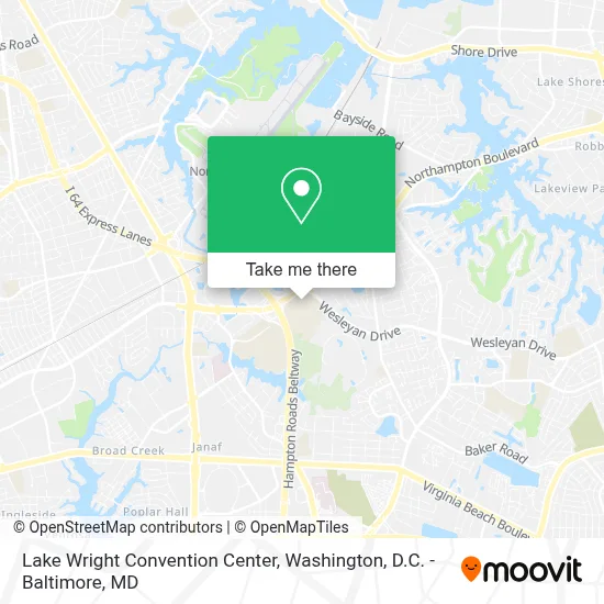 Lake Wright Convention Center map