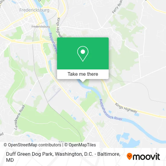 Duff Green Dog Park map