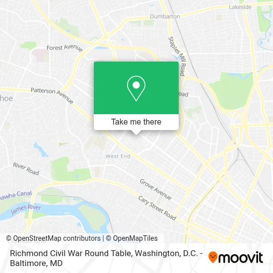 Richmond Civil War Round Table map