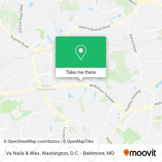 Va Nails & Wax map