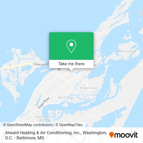 Alward Heating & Air Conditioning, Inc. map