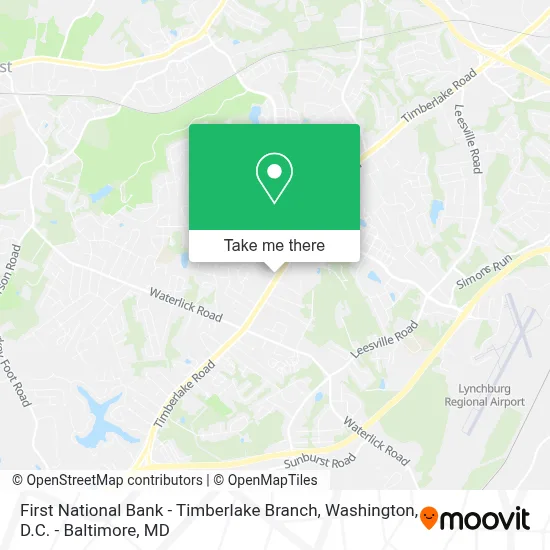First National Bank - Timberlake Branch map