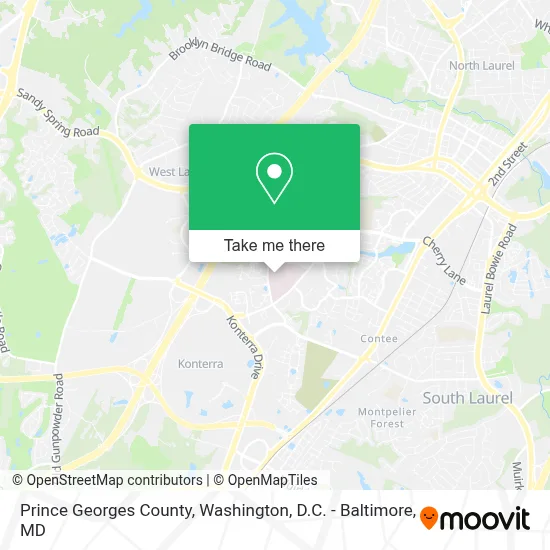 Prince Georges County map