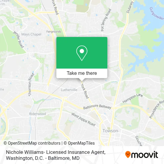Nichole Williams- Licensed Insurance Agent map