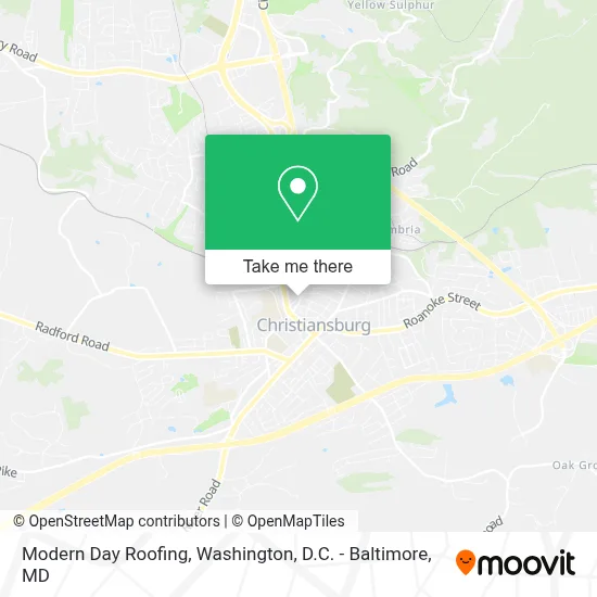 Modern Day Roofing map