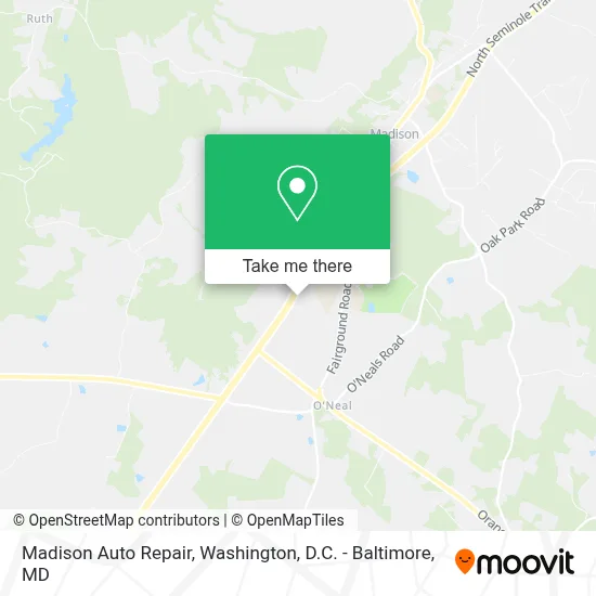 Madison Auto Repair map