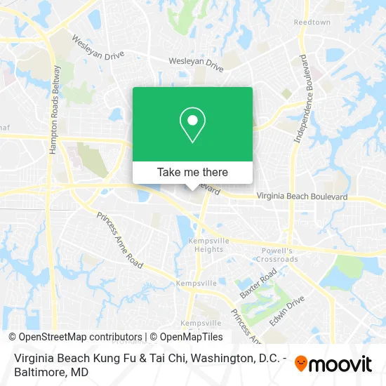 Virginia Beach Kung Fu & Tai Chi map
