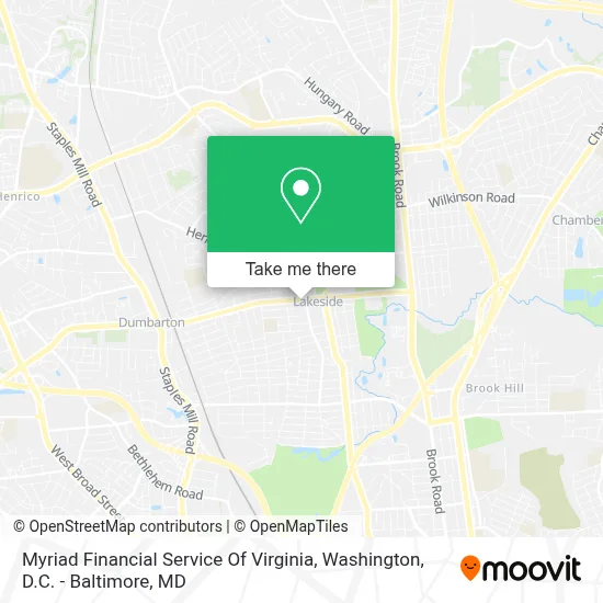 Myriad Financial Service Of Virginia map