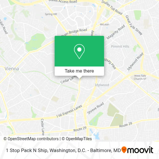 1 Stop Pack N Ship map