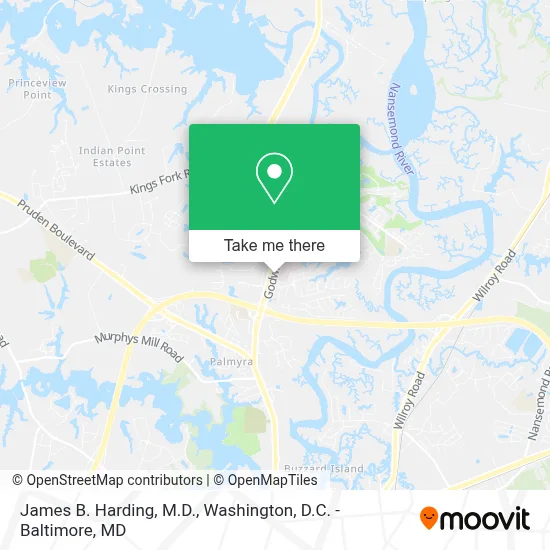 James B. Harding, M.D. map