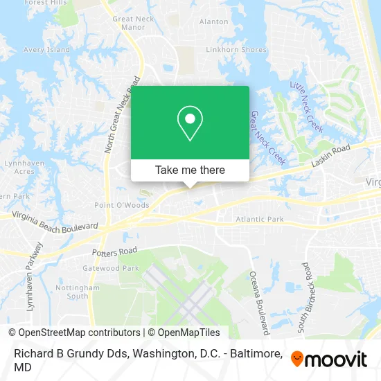 Richard B Grundy Dds map