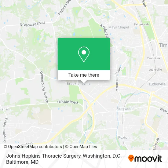 Johns Hopkins Thoracic Surgery map