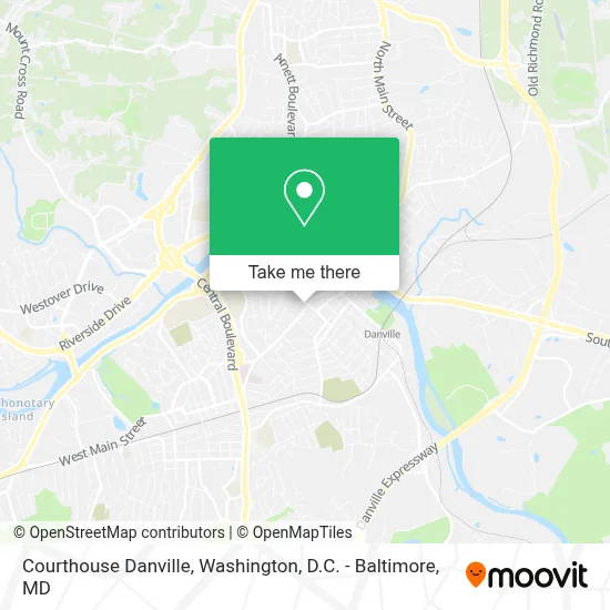 Courthouse Danville map