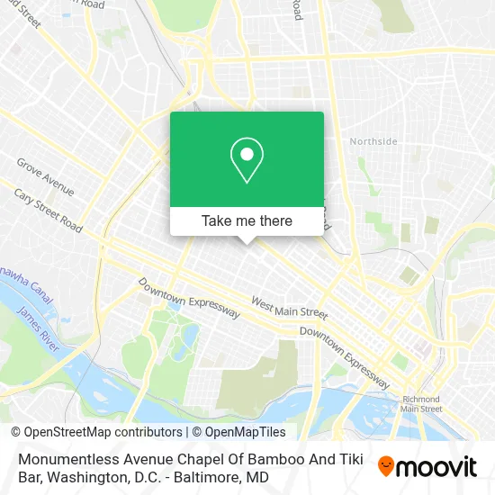 Monumentless Avenue Chapel Of Bamboo And Tiki Bar map