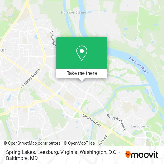 Spring Lakes, Leesburg, Virginia map