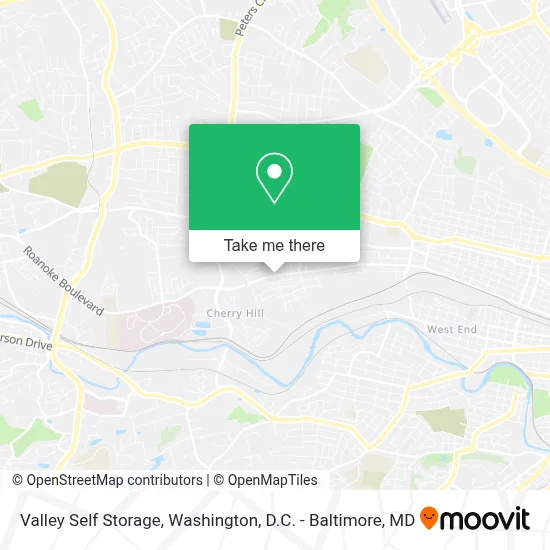 Valley Self Storage map