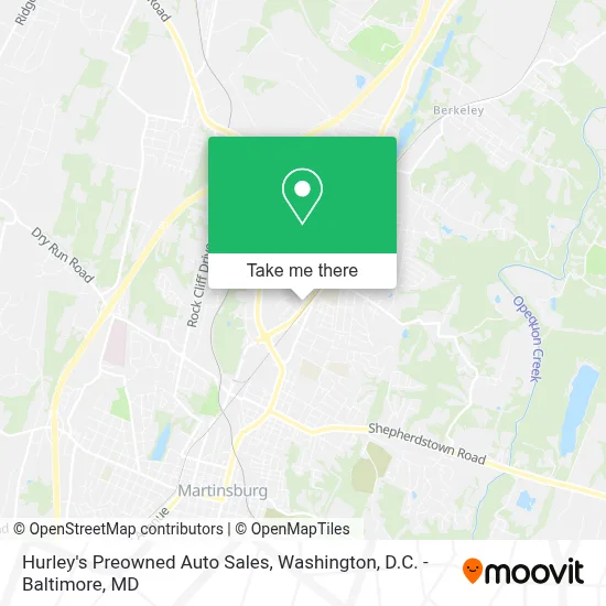 Hurley's Preowned Auto Sales map