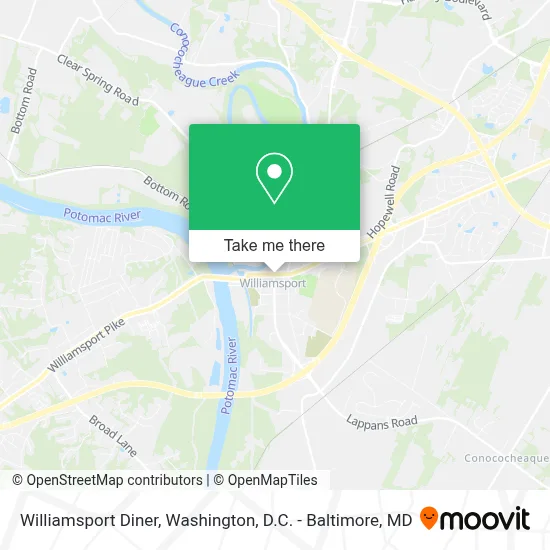 Williamsport Diner map