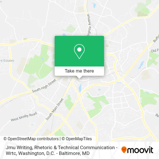 Jmu Writing, Rhetoric & Technical Communication - Wrtc map