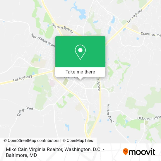 Mike Cain Virginia Realtor map
