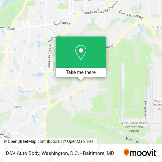 D&V Auto Body map