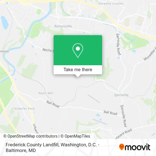 Frederick County Landfill map