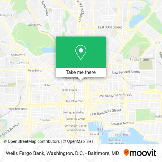 Wells Fargo Bank map