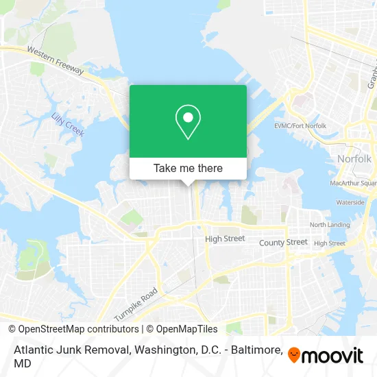 Atlantic Junk Removal map