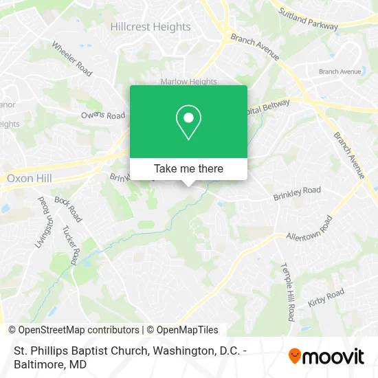 St. Phillips Baptist Church map
