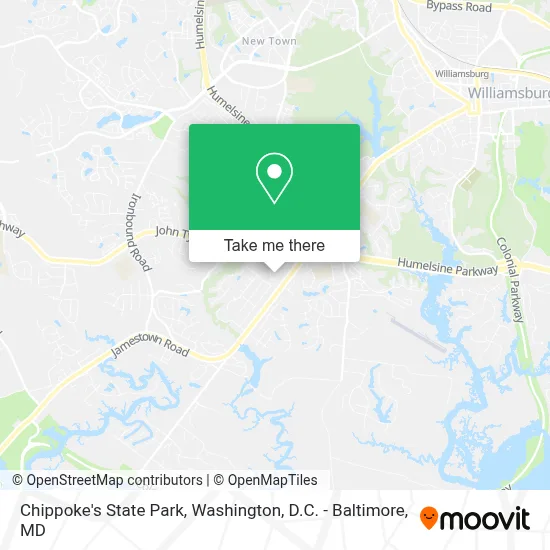 Chippoke's State Park map